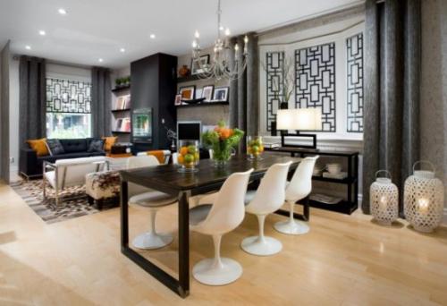 Белые стены темный пол, какие шторы. Чтобы нарушить правила, надо их знать