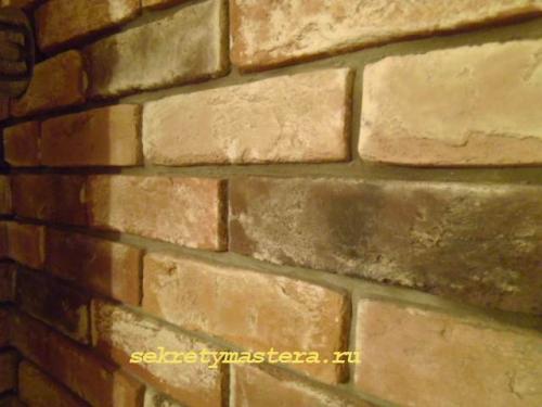 Укладка декоративного кирпича без швов. Укладка декоративного кирпича