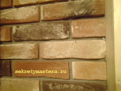 Укладка декоративного кирпича без швов. Укладка декоративного кирпича