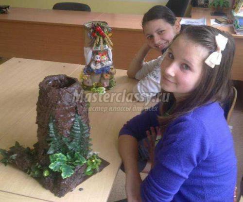 Как сделать пенек из картона. Из чего можно сделать украшения для сада 12 Как сделать пенек из картона. Из чего можно сделать украшения для сада 12