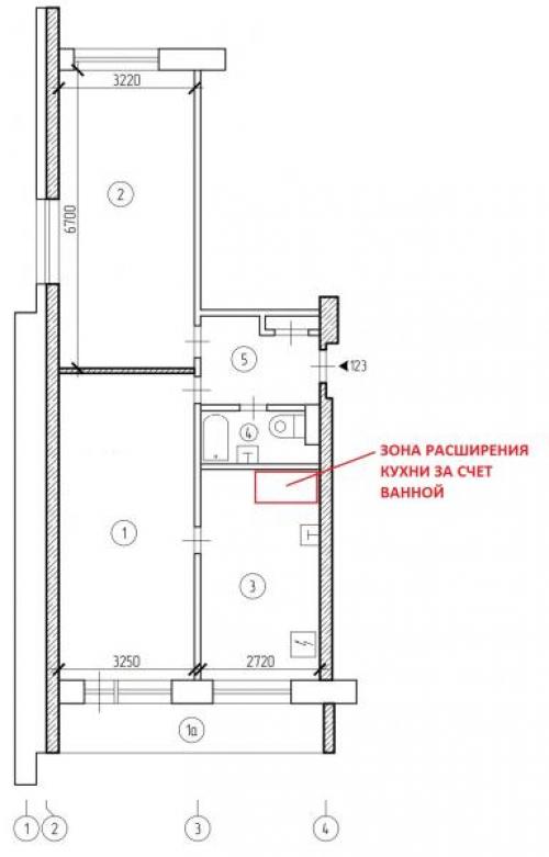 Расширение комнаты за счет кухни. Как увеличить кухню за счет комнаты? 11