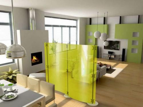 Зонирование кухни и гостиной перегородкой. Варианты зонирования