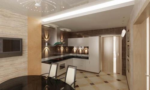 Зонирование кухни и гостиной перегородкой. Варианты зонирования