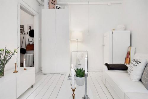 Белоснежная квартира в Стокгольме, Швеция 09