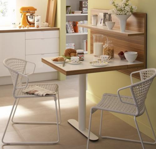 Полукруглый стол к стене. Виды