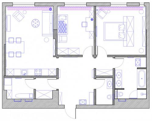 Дизайн перепланировки 3 х комнатной квартиры