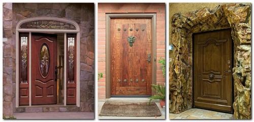 Дверь входная в интерьере. Виды деревянных дверей для квартиры 04