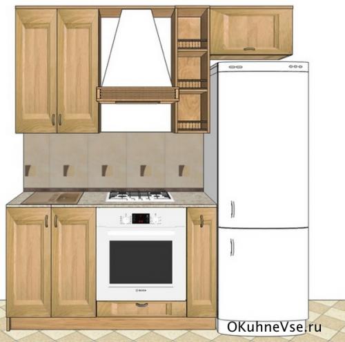 Кухня в одну линию. Варианты планировки на маленькой кухне длиной 2 метра 01 Кухня в одну линию. Варианты планировки на маленькой кухне длиной 2 метра 01