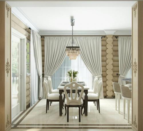 Проект дома из оцилиндрованного бревна 180 кв.м. 02