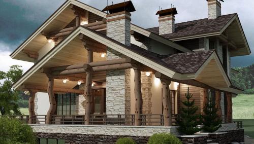 Проекты шале с панорамными окнами. Особенности стиля шале