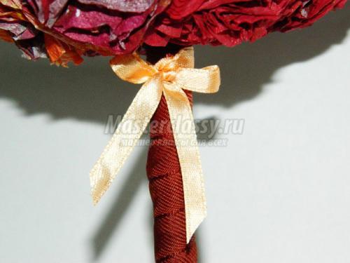 Топиарий из салфеток: мастер-класс по созданию бумажных цветов