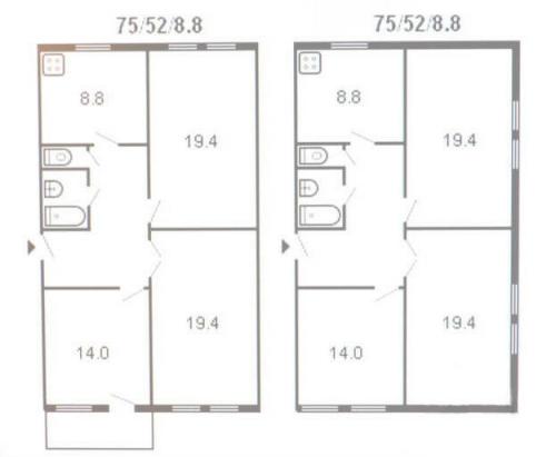 Планировки сталинских квартир 3 комнаты