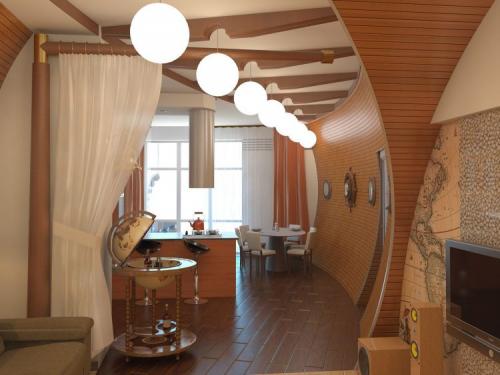 Дизайн брежневки 2 комнаты. Способы увеличения площади кухни 35