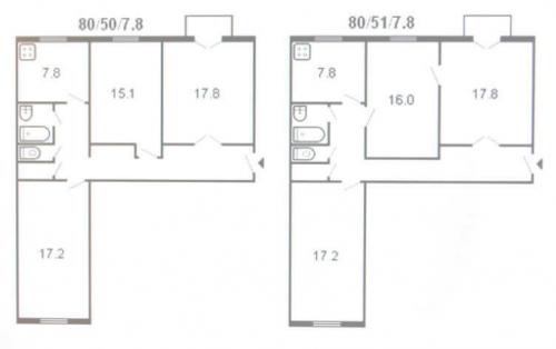 Планировка квартиры сталинка 3 комнаты