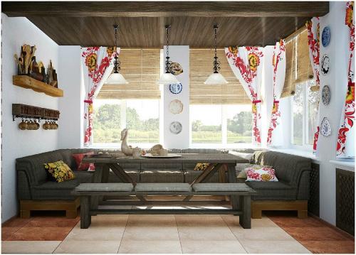 Древнерусский стиль в интерьере. Особенности интерьера в русском стиле