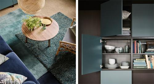 Идеи от ИКЕА: чудесная гостиная в темных тонах на 29 кв. м 06