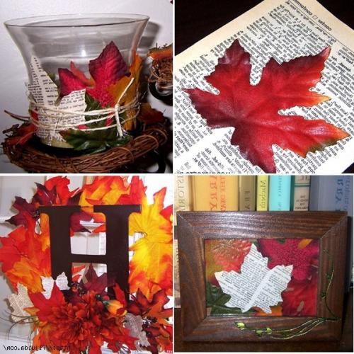 Декор из кленовых листьев. Кленовые листья в декоре дома