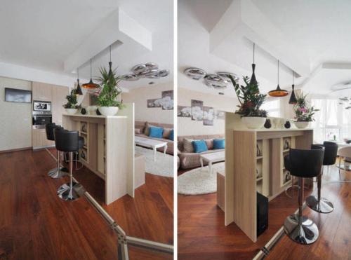 Как разделить комнату на две комнаты. Барная стойка