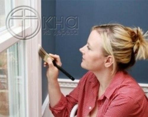 Покраска пластиковых окон под дерево своими руками