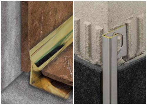 Укладка плитки в ванной углы. Использование тримов