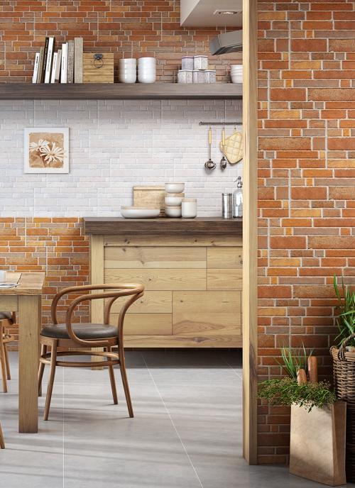 Имитация плитки на кухне. Отделка кухни кафелем: 10 модных идей