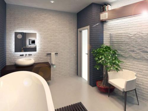 Декоративный кирпич в ванной. Стены в ванной из кирпича –, как обыграть модный тренд в интерьере?