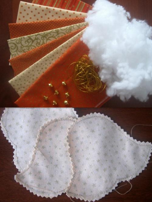 Новогодние игрушки своими руками из ткани выкройки. Елочные игрушки из ткани своими руками 03