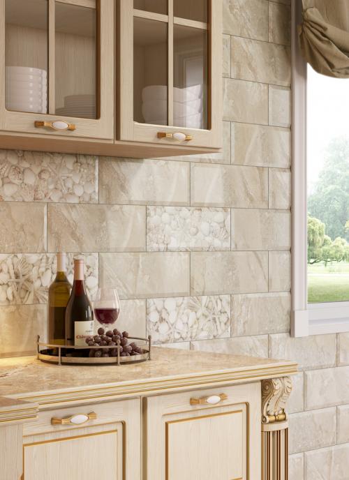 Имитация плитки на кухне. Отделка кухни кафелем: 10 модных идей