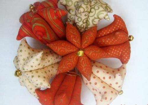 Новогодние игрушки своими руками из ткани выкройки. Елочные игрушки из ткани своими руками 02