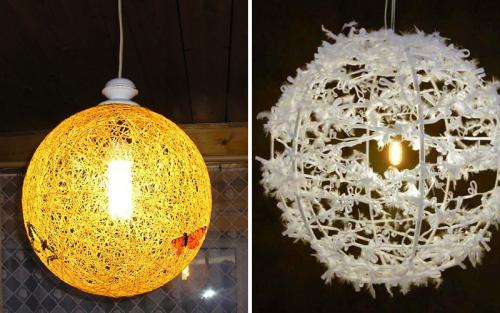 Бра своими руками. Абажур из ниток