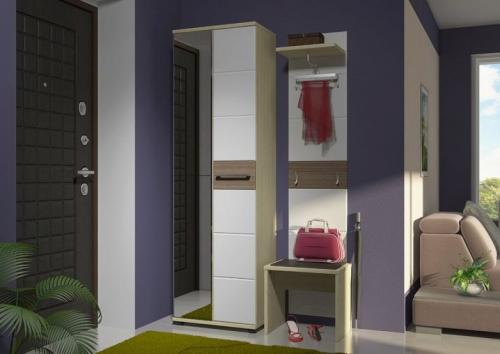 Модели прихожих в коридор. Мебель для прихожей в маленький коридор 03