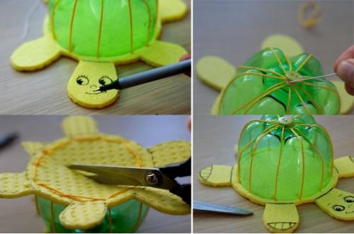 Как сделать черепаху из пластиковой бутылки. Как сделать черепаху из пластиковых бутылок своими руками. Инструкция+много фото