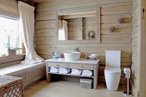 Мебель для ванны в кантри стиле. Характерные черты