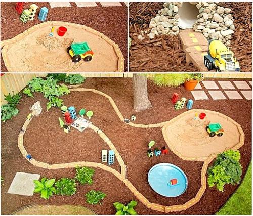 Трек для машинок своими руками. Делаем сами гоночный трек для дачной детской площадки