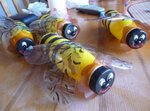 Пчела из пластиковой бутылки (44 фото)