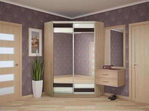 Угловые шифоньеры в зал. Преимущества и недостатки угловых шкафов-купе в гостиной