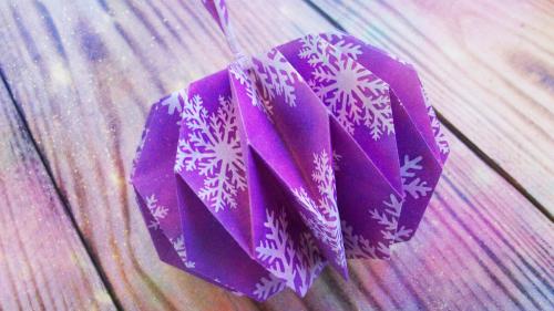 Шары из Бумаги пошагово. Новогодние Шары Из Бумаги Без Основы - Мастер-классы