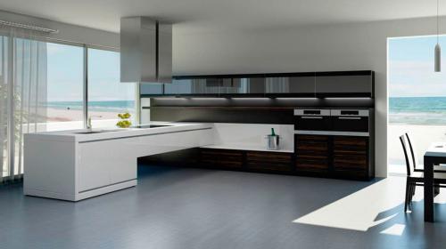 Дизайн кухни в однокомнатной квартире. Цветовая гамма 07