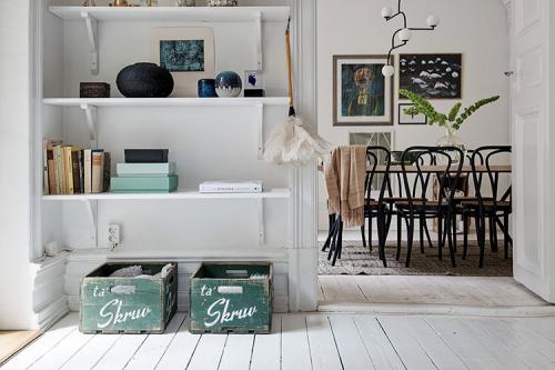 Белоснежная квартира в Гётеборге с теплыми и холодными акцентами 13