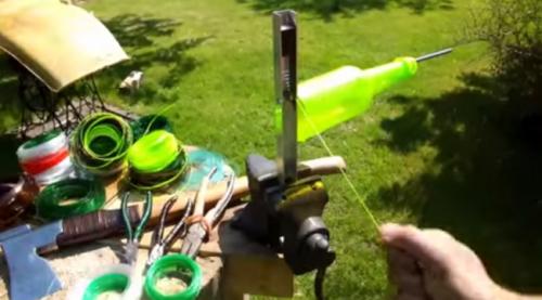 Веревка из бутылок для шпалеры. Веревка из пластиковой бутылки. Производство и применение