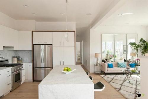 Дизайн гостинной совмещенной с кухней в частном доме бюджетный вариант. Кухня совмещённая с гостиной в частном доме: достоинства и недостатки