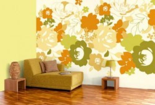 Цветы на стене рисунок. Как правильно нарисовать 01