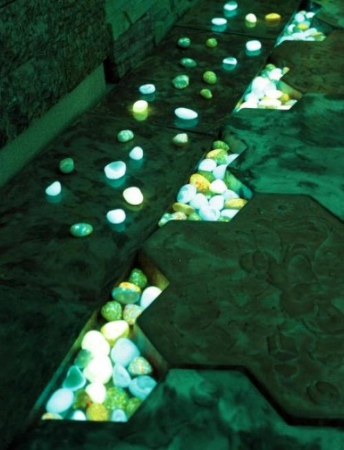 Как сделать камень с подсветкой. Делаем светящиеся в темноте камни своими руками!