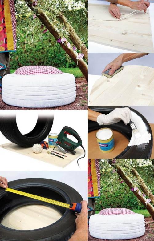 Поделки своими руками из подручных материалов для детского сада. Поделки из автомобильных покрышек (фото)