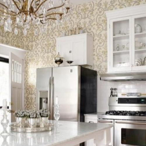 Обои для кухни зеленые. Где рекомендовано использовать цвет 17