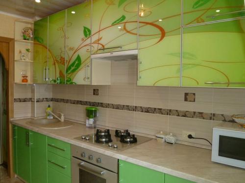 Обои для кухни зеленые. Где рекомендовано использовать цвет