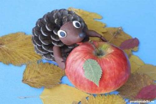 Ежик из бутылки и семечек. Ежик из пластилина и семечек