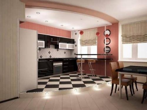 Кухня студия 30 кв м дизайн. Оформление кухни-гостиной