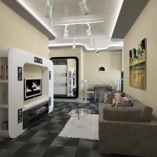 Дизайн прихожей совмещенной с гостиной. Совмещать: за и против