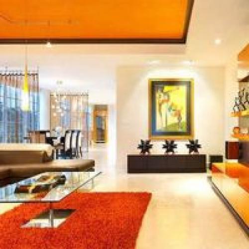 С каким цветом сочетается оранжевый в интерьере. Оранжевый цвет в интерьере сочетание. 50 вариантов. фото 23